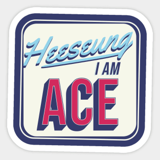 Enhypen Heeseung Ace engene typography | Morcaworks Sticker